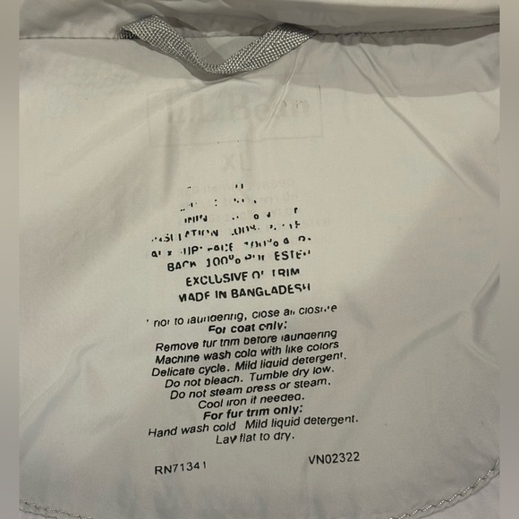 LL Bean Long Quilted Ultra Light Puffer Coat Gray Size XL - Picture 7 of 7